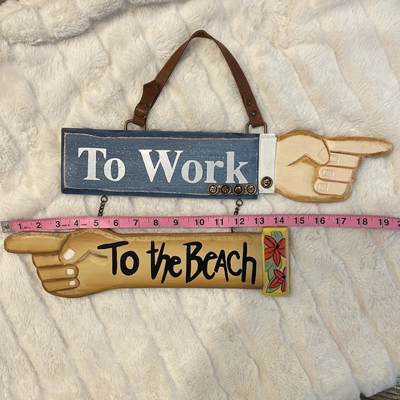 Decor Work Beach Wooden Hanging Sign - Picture 5 of 5